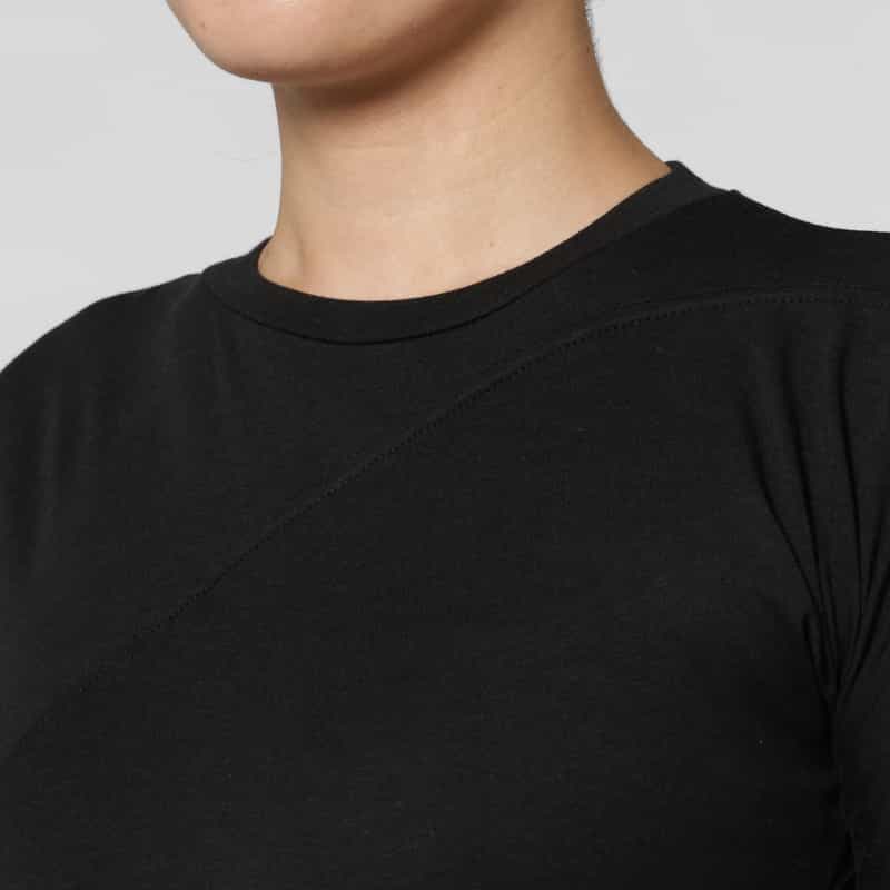 LOW CLASSIC LOW CLASSIC  ＜ロウクラシック＞ ラップデザインカットソー BLACK