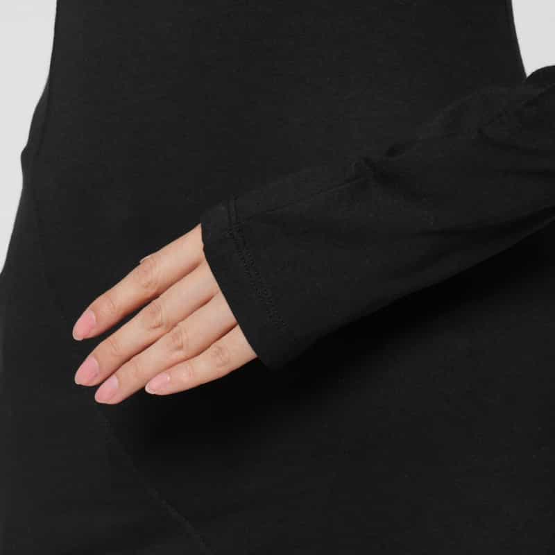 LOW CLASSIC LOW CLASSIC  ＜ロウクラシック＞ ラップデザインカットソー BLACK