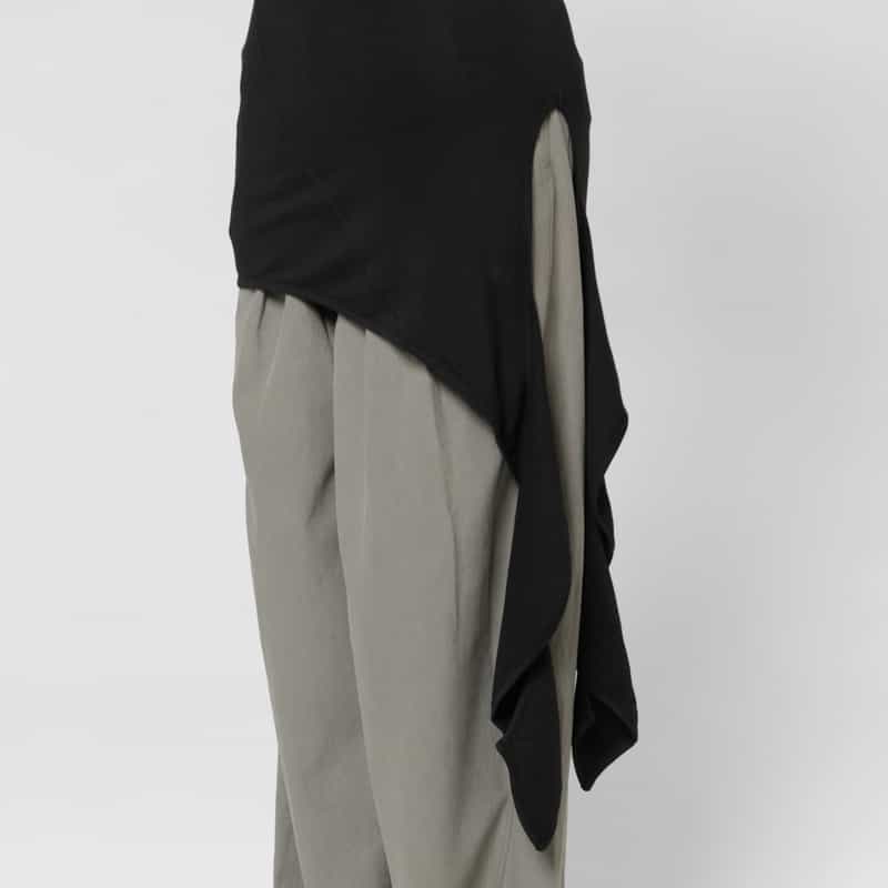 LOW CLASSIC LOW CLASSIC  ＜ロウクラシック＞ ラップデザインカットソー BLACK