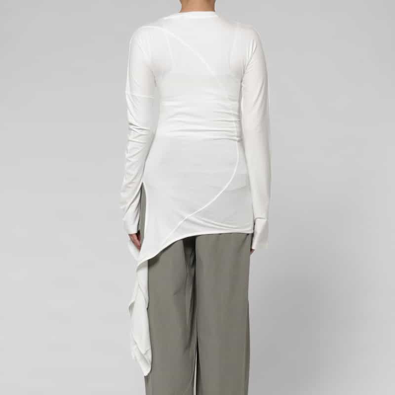 LOW CLASSIC LOW CLASSIC  ＜ロウクラシック＞ ラップデザインカットソー WHITE