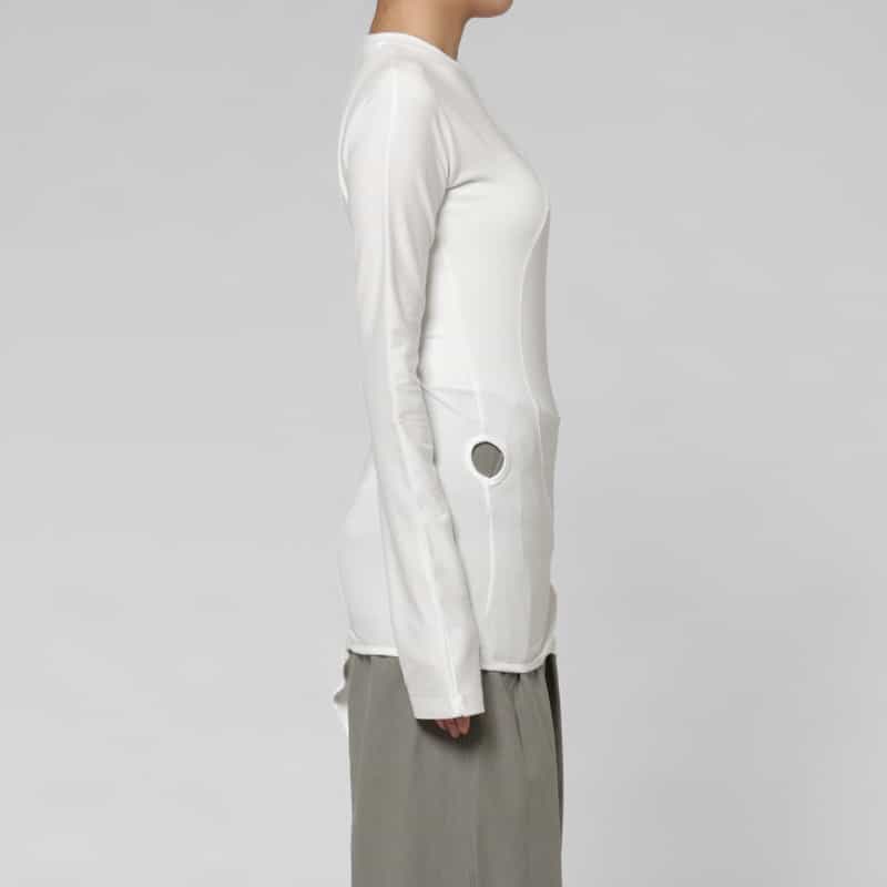 LOW CLASSIC LOW CLASSIC  ＜ロウクラシック＞ ラップデザインカットソー WHITE