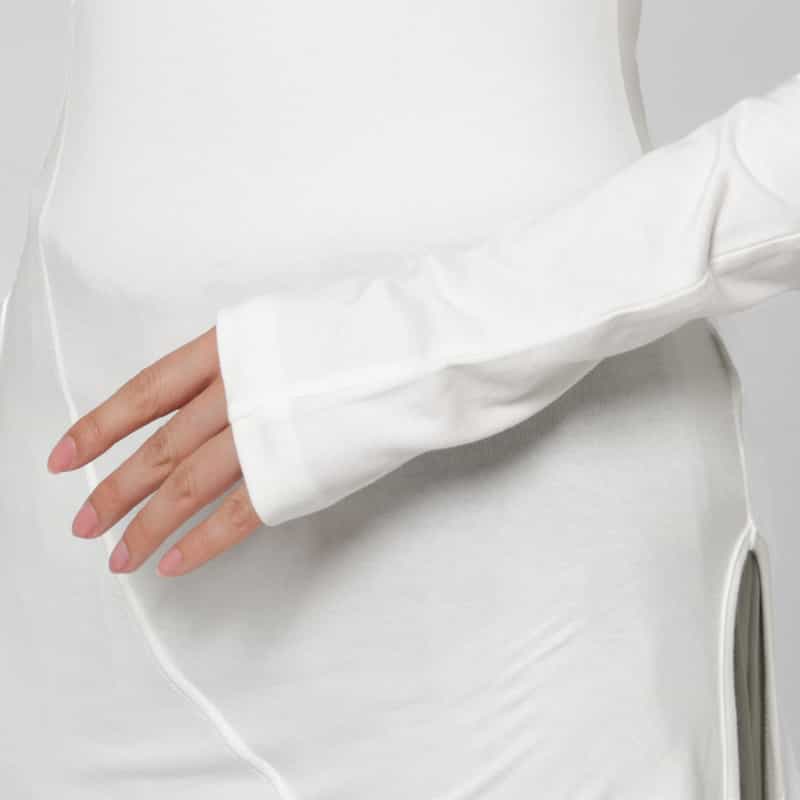 LOW CLASSIC LOW CLASSIC  ＜ロウクラシック＞ ラップデザインカットソー WHITE