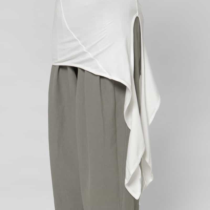 LOW CLASSIC LOW CLASSIC  ＜ロウクラシック＞ ラップデザインカットソー WHITE