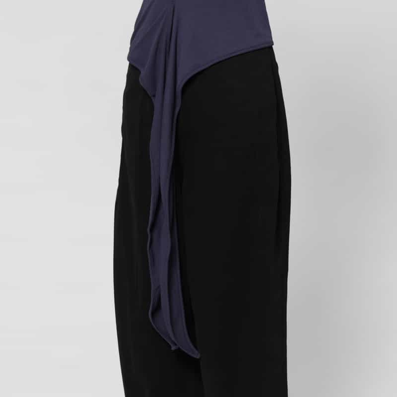 LOW CLASSIC LOW CLASSIC  ＜ロウクラシック＞ ラップデザイン スタンドカラーリブカットソー NAVY
