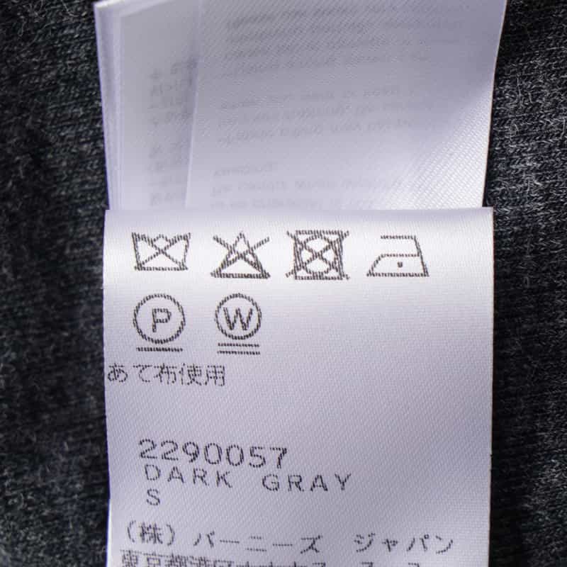 LOW CLASSIC LOW CLASSIC  ＜ロウクラシック＞ ラップデザイン スタンドカラーリブカットソー DARK GRAY