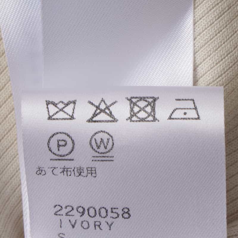 LOW CLASSIC LOW CLASSIC  ＜ロウクラシック＞ ラップデザイン スタンドカラーリブカットソー IVORY