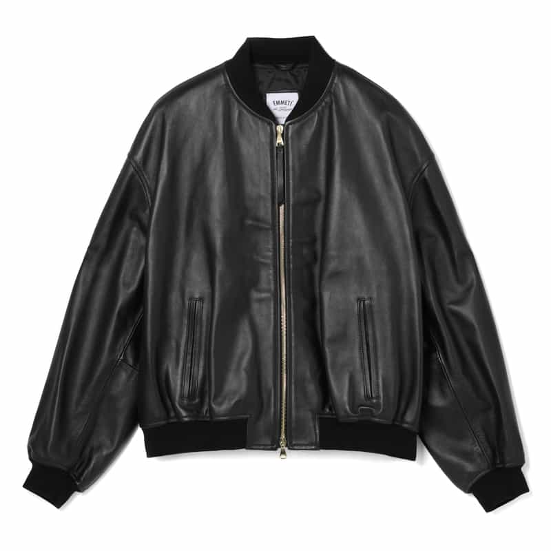 EMMETI EMMETI ＜エンメティ＞ バーニーズ　ニューヨーク限定 MA-1レザージャケット BLACK