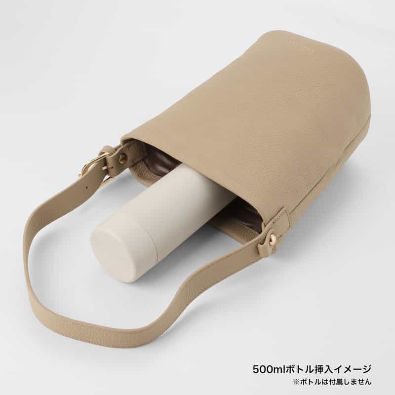 BARNEYS NEW YORK シュリンクレザーバケットバッグ BEIGE