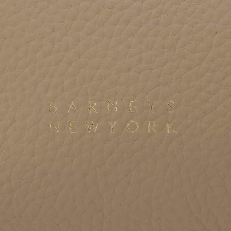 BARNEYS NEW YORK シュリンクレザー ショルダーバッグ BEIGE