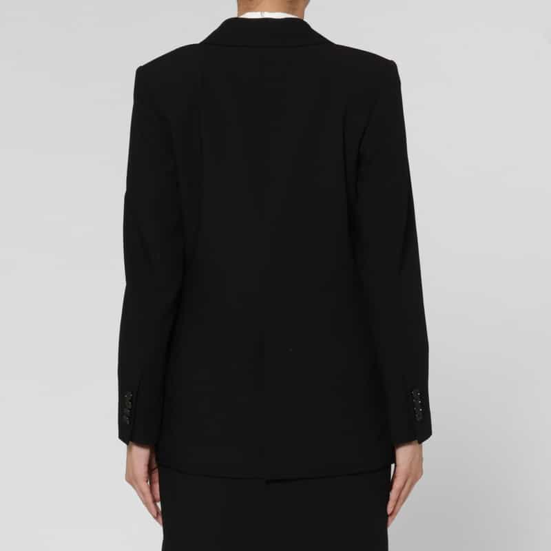 BARNEYS NEW YORK ウール ダブルブレスト テーラードジャケット BLACK