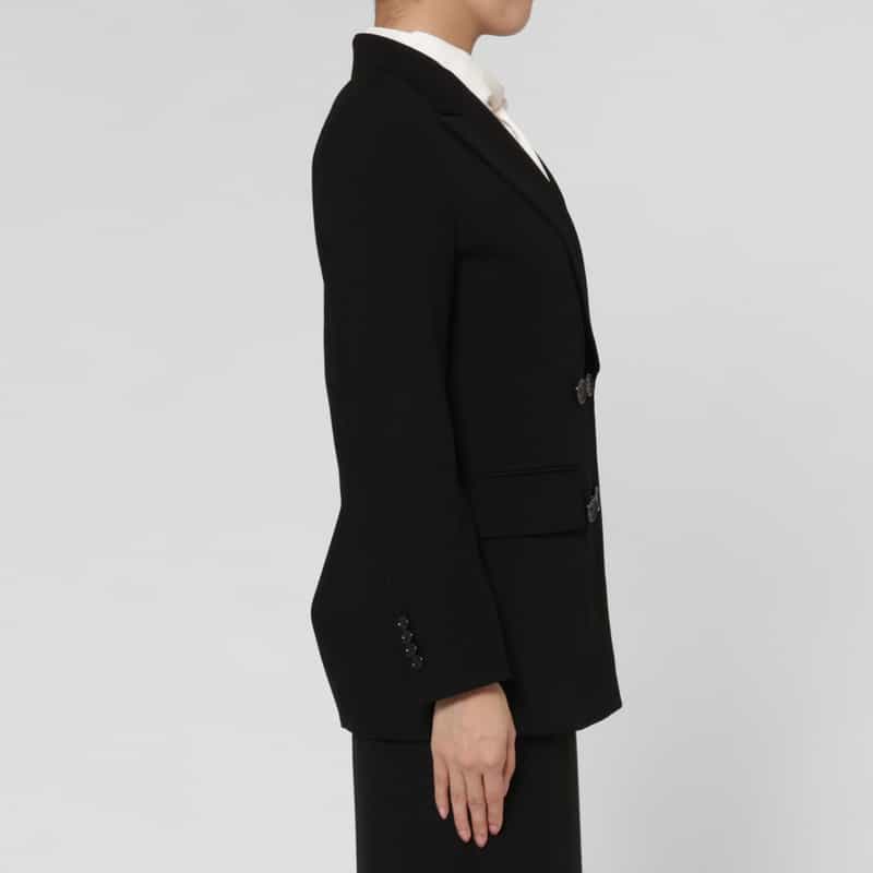 BARNEYS NEW YORK ウール ダブルブレスト テーラードジャケット BLACK