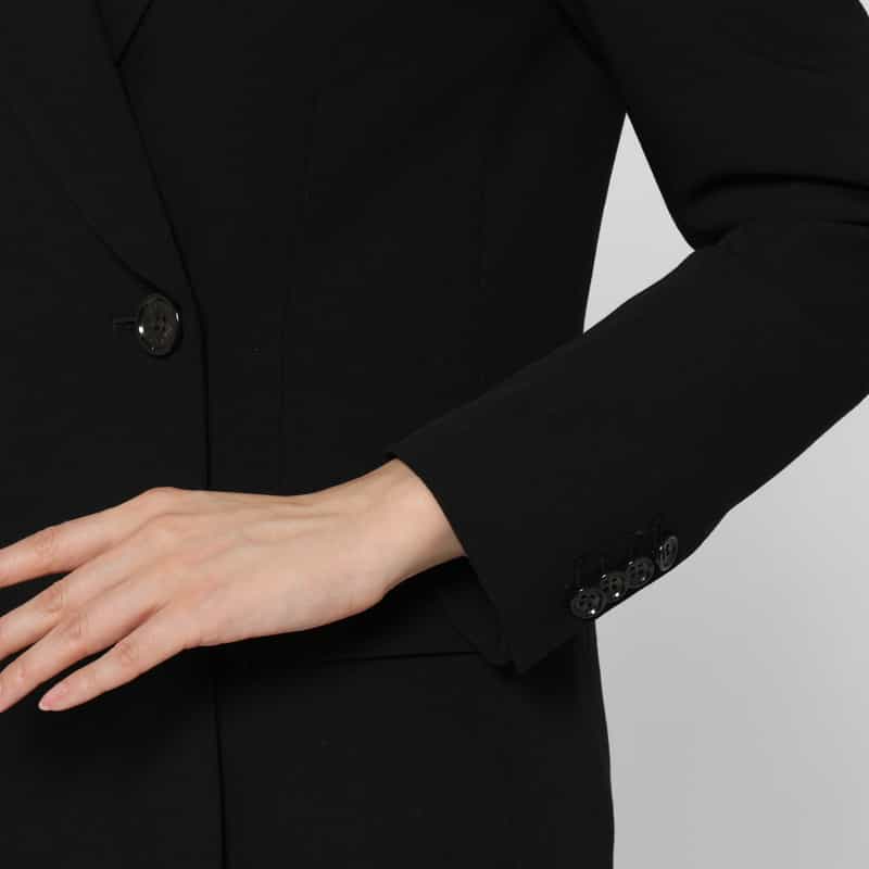 BARNEYS NEW YORK ウール ダブルブレスト テーラードジャケット BLACK