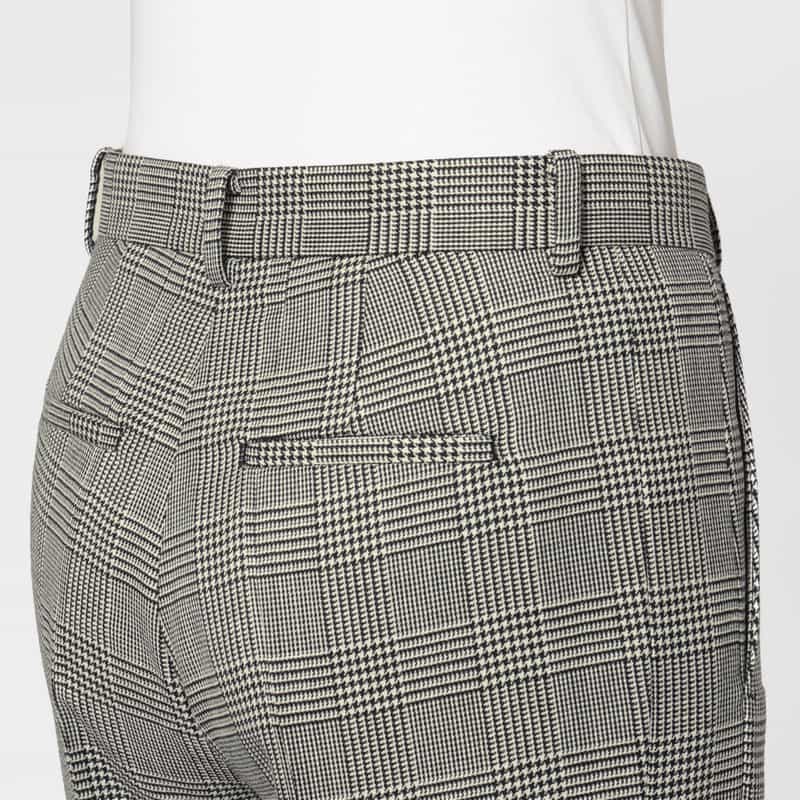 BARNEYS NEW YORK セットアップ ウール素材 グレンチェック柄テーパードパンツ GRAY