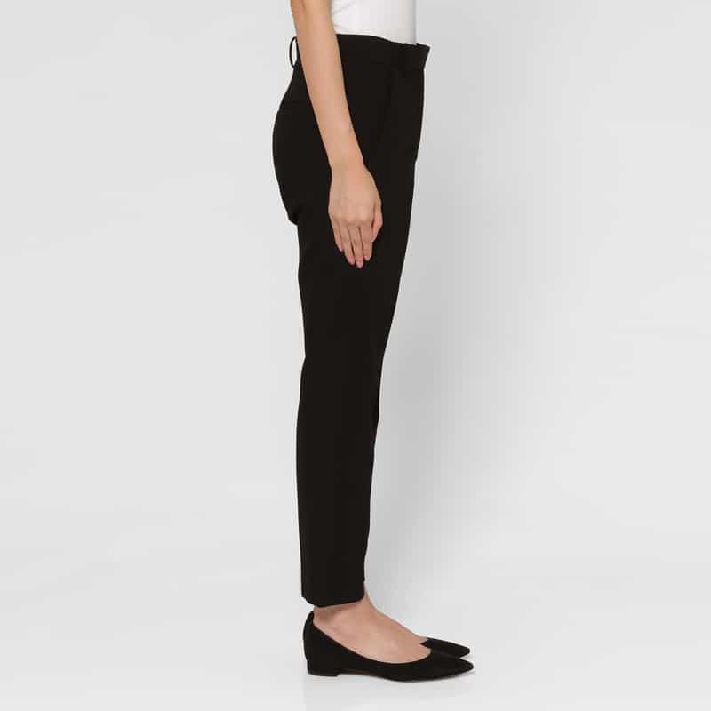 BARNEYS NEW YORK ウール素材 テーパードパンツ BLACK