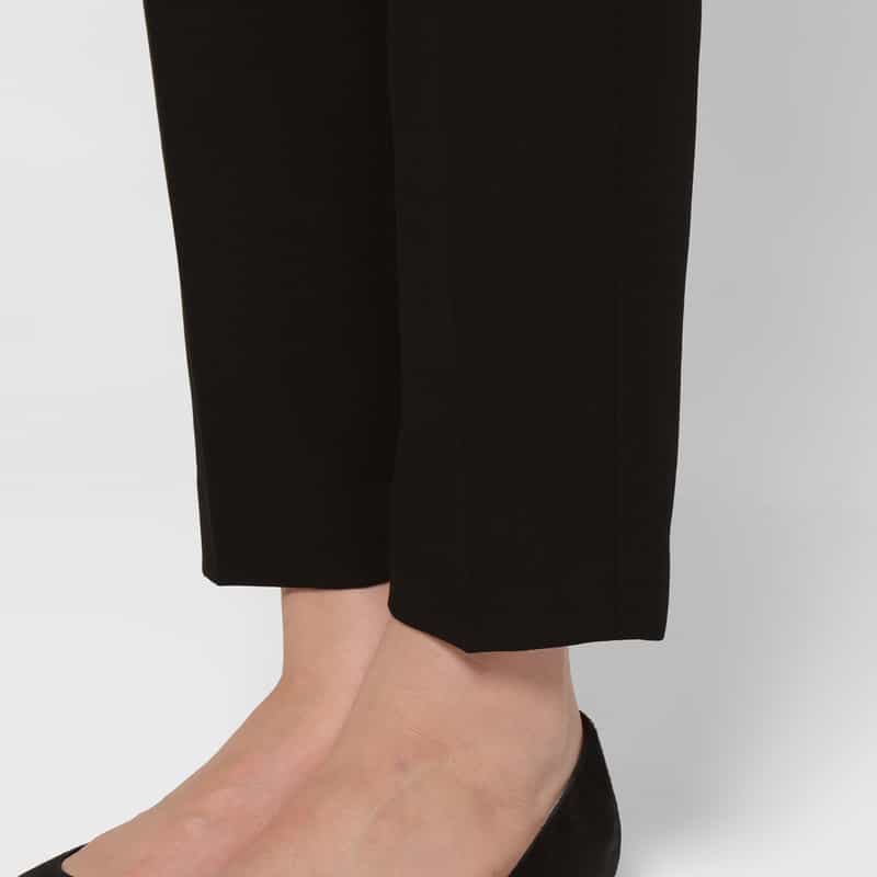 BARNEYS NEW YORK ウール素材 テーパードパンツ BLACK
