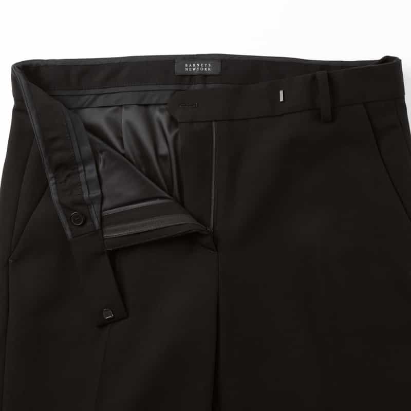 BARNEYS NEW YORK ウール素材 テーパードパンツ BLACK