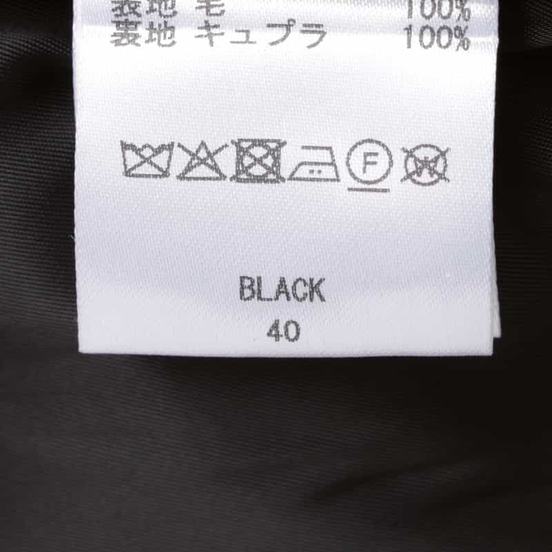 BARNEYS NEW YORK ウール素材 テーパードパンツ BLACK