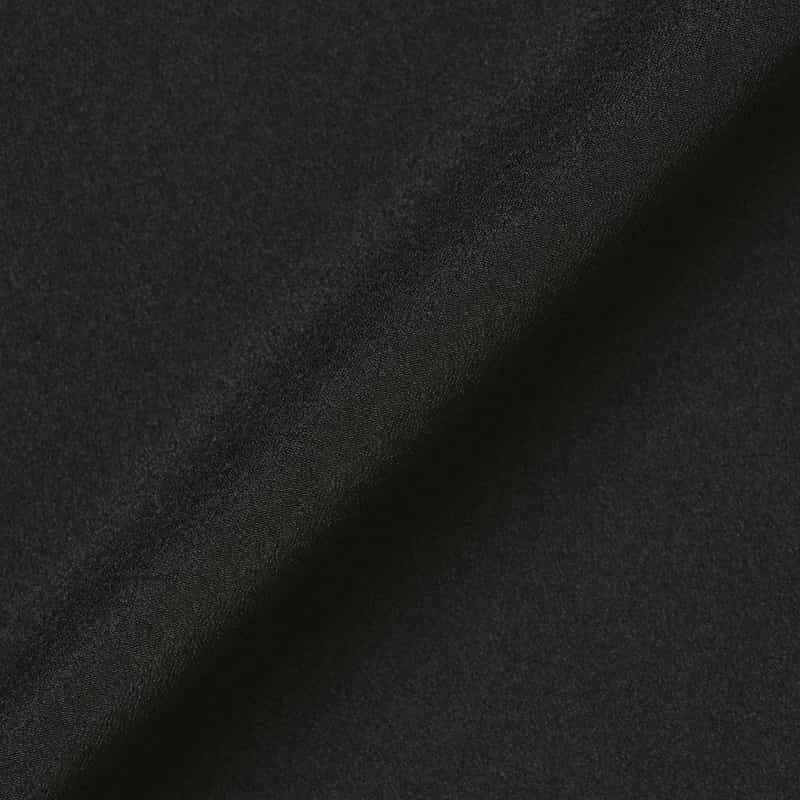 BARNEYS NEW YORK ウォッシャブル ラッフルカラー ジョーゼットブラウス BLACK