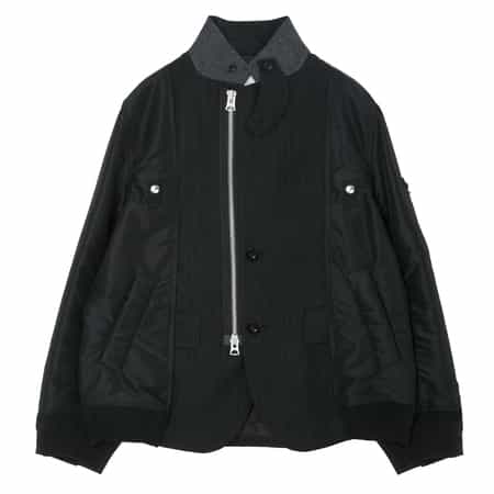 SACAI＜サカイ＞ バーニーズ　ニューヨーク限定ピンストライプ柄コンビネーションスーチングブルゾン
