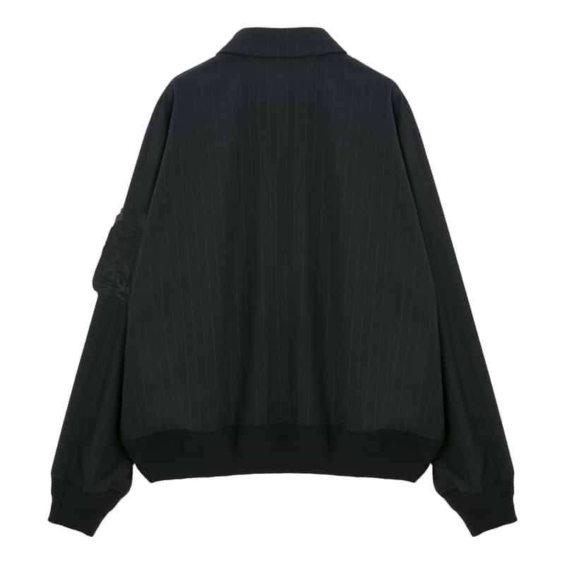 SACAI SACAI＜サカイ＞ バーニーズ　ニューヨーク限定ピンストライプ柄スーチングブルゾン BLACK