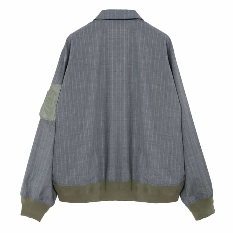 SACAI SACAI＜サカイ＞ バーニーズ　ニューヨーク限定ピンストライプ柄スーチングブルゾン GRAY