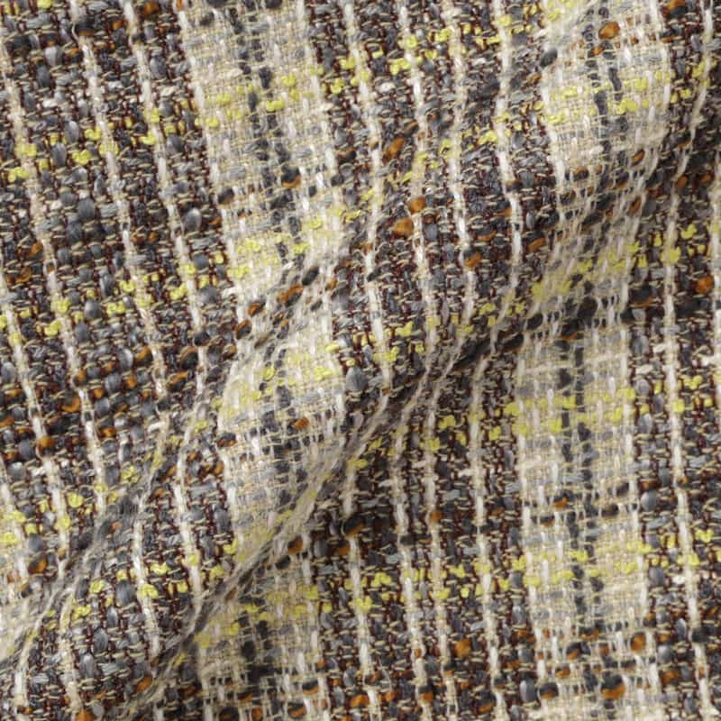 BARNEYS NEW YORK セットアップ ツイード ノーカラージャケット YELLOW