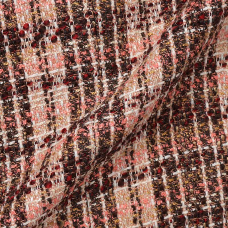 BARNEYS NEW YORK セットアップ ツイード ノーカラージャケット PINK