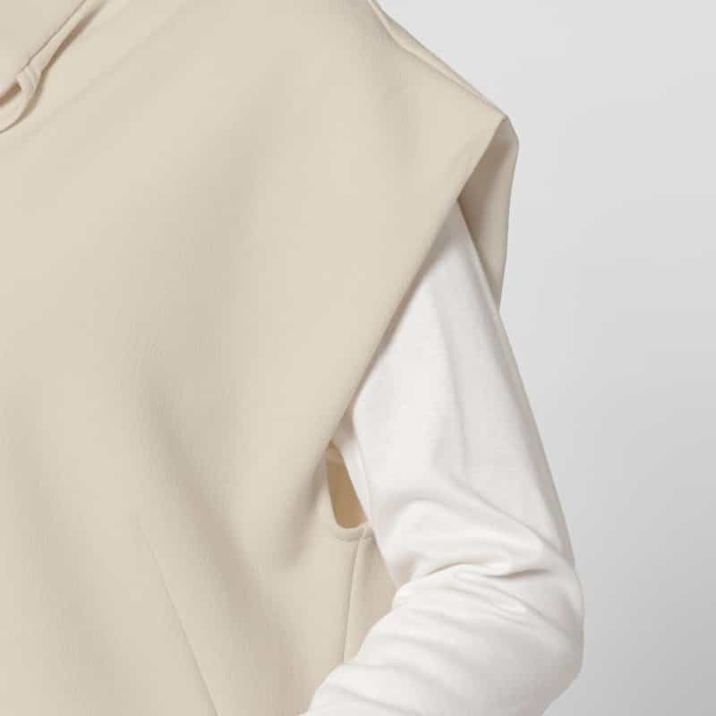 BARNEYS NEW YORK セットアップ ウォッシャブル ボウタイブラウス OFF WHITE