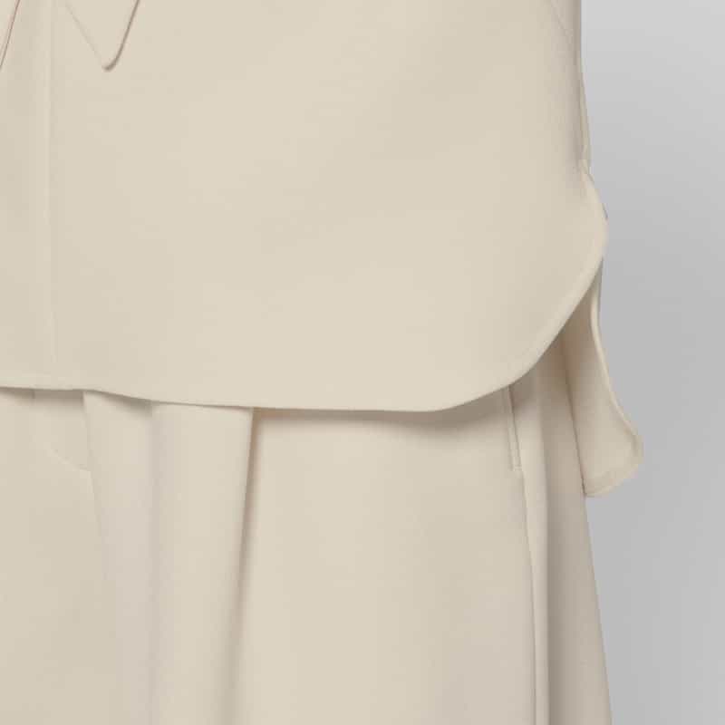 BARNEYS NEW YORK セットアップ ウォッシャブル ボウタイブラウス OFF WHITE