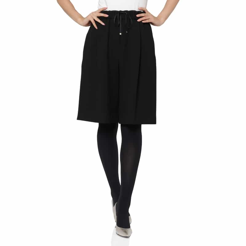 BARNEYS NEW YORK セットアップ ウォッシャブル ドローストリング ハーフパンツ BLACK