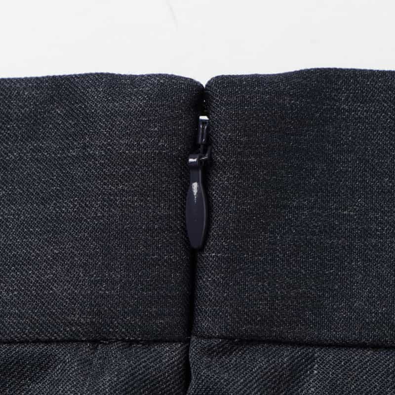 BARNEYS NEW YORK ウール混ボタンデザイン マリンワイドパンツ NAVY