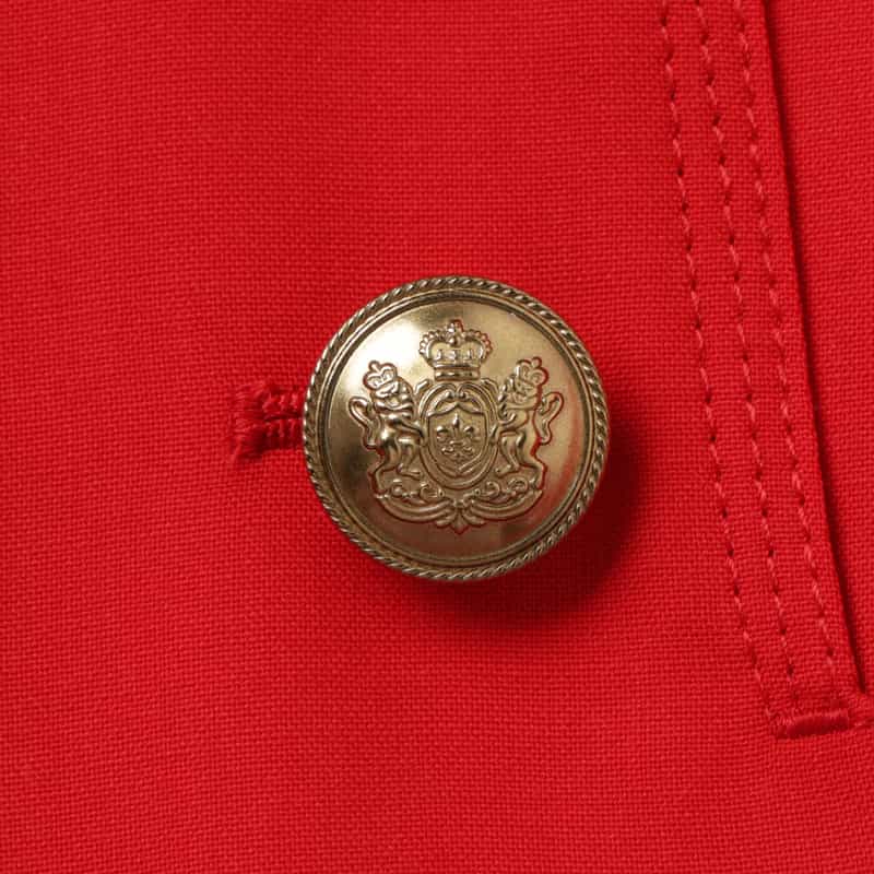 BARNEYS NEW YORK ウール ボタンデザイン マリンワイドパンツ RED