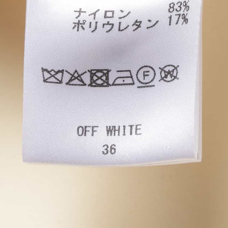 BARNEYS NEW YORK スキューバ スリットヘム フレアパンツ OFF WHITE