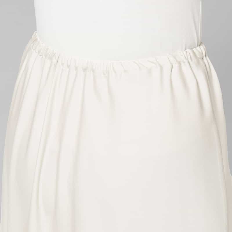 BARNEYS NEW YORK ストレッチ ダブルサテン フレアマキシスカート LT BEIGE