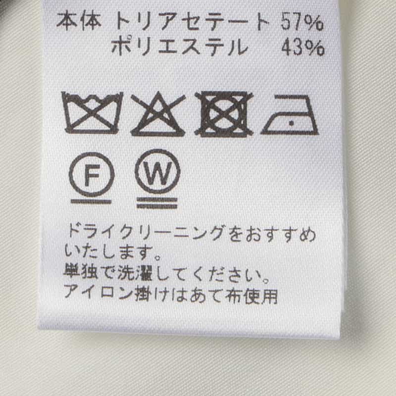 BARNEYS NEW YORK パールビジュー付きボウタイブラウス WHITE