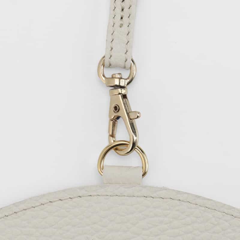 BARNEYS NEW YORK レザーカードケース（ホワイト×ゴールド） WHITE
