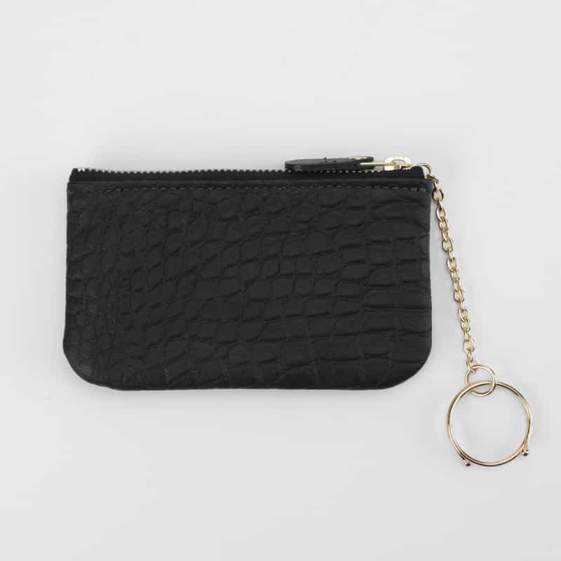 BARNEYS NEW YORK レザーキーケース（クロコ型押し） BLACK