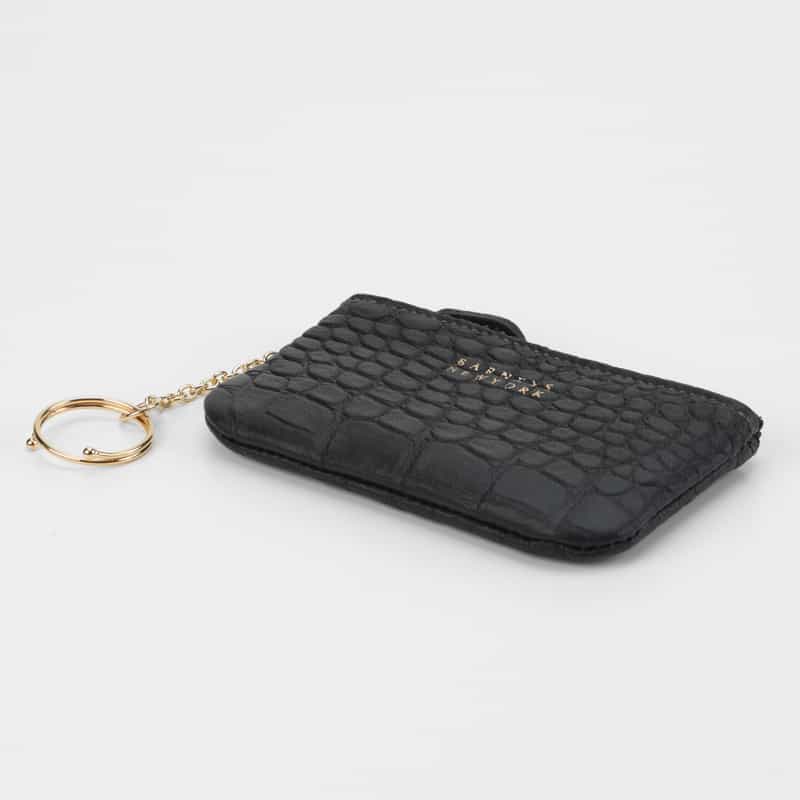 BARNEYS NEW YORK レザーキーケース（クロコ型押し） BLACK