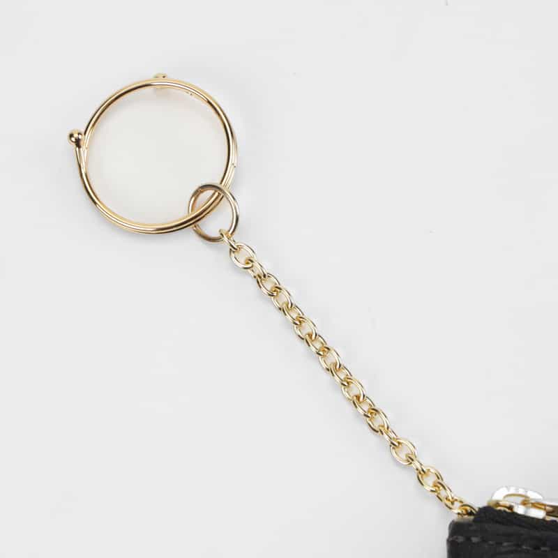 BARNEYS NEW YORK レザーキーケース（クロコ型押し） BLACK