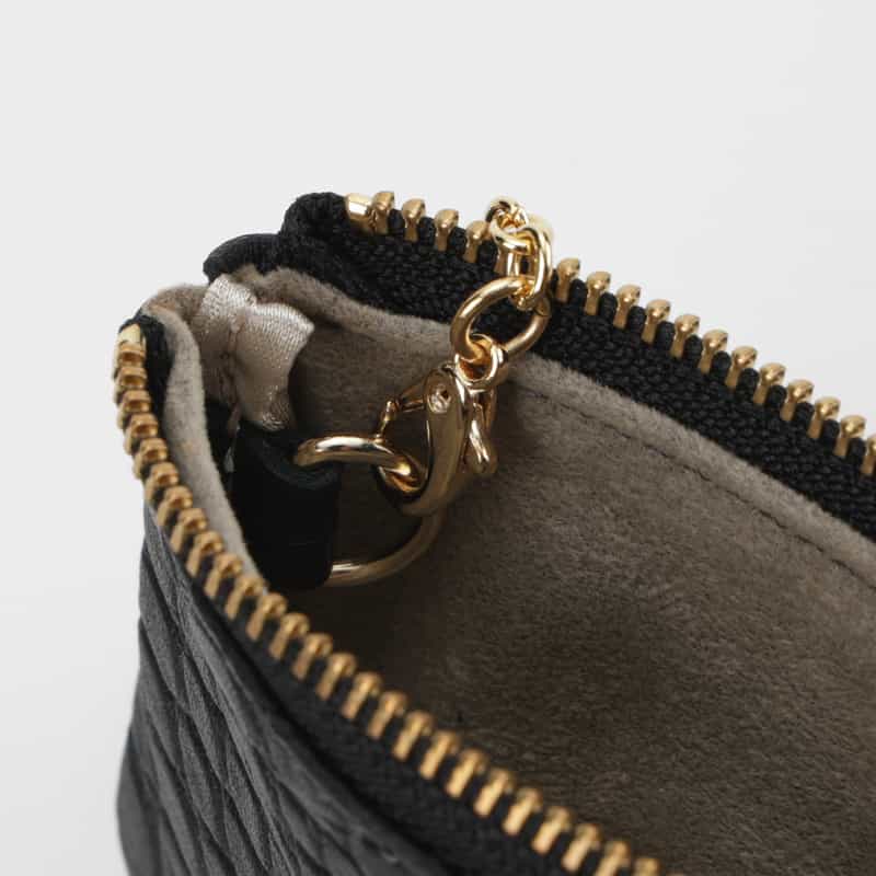 BARNEYS NEW YORK レザーキーケース（クロコ型押し） BLACK