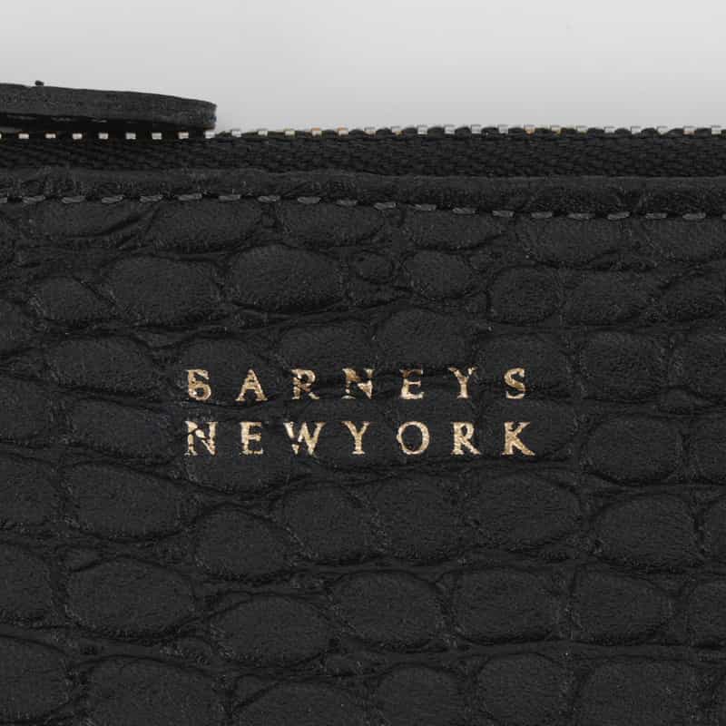 BARNEYS NEW YORK レザーキーケース（クロコ型押し） BLACK