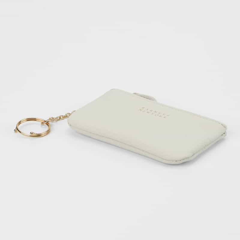 BARNEYS NEW YORK レザーキーケース（ホワイト×ゴールド） WHITE