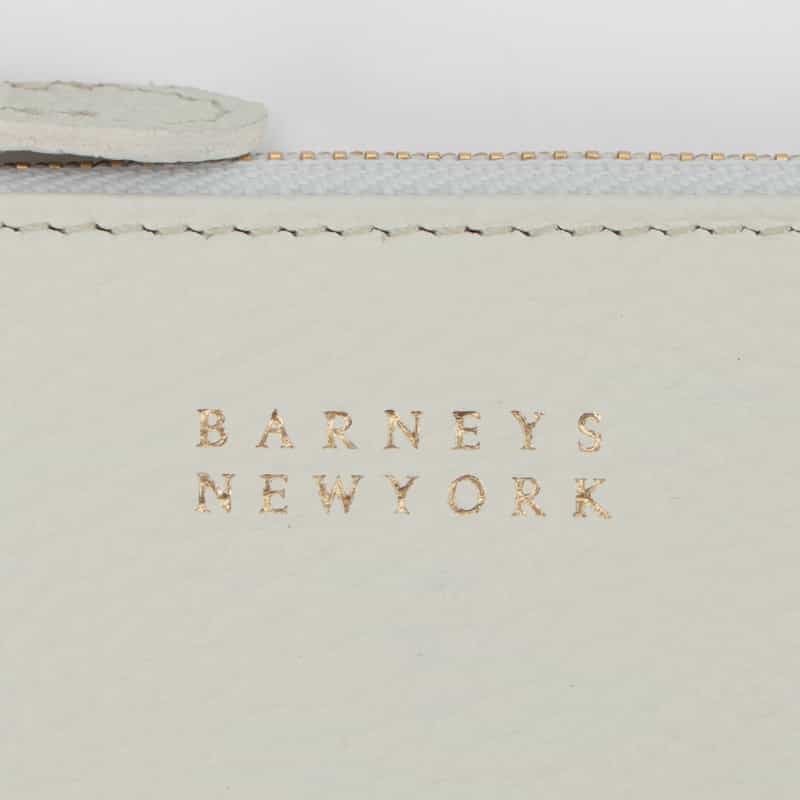 BARNEYS NEW YORK レザーキーケース（ホワイト×ゴールド） WHITE