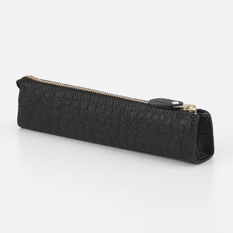 BARNEYS NEW YORK レザーペンケース（クロコ型押し） BLACK