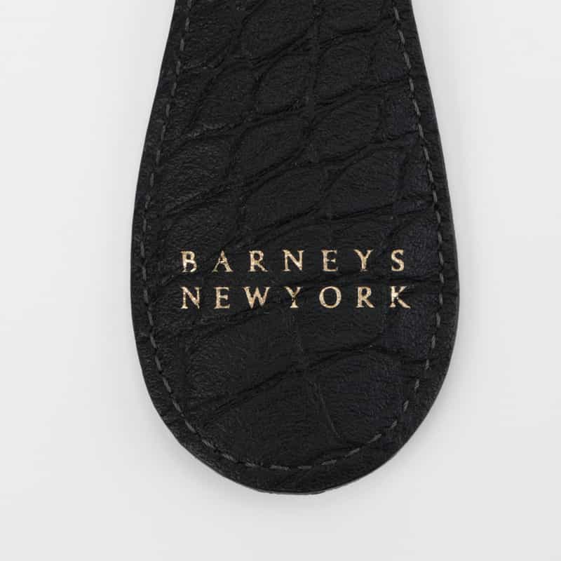 BARNEYS NEW YORK キーリング付き靴べら（クロコ型押し） BLACK