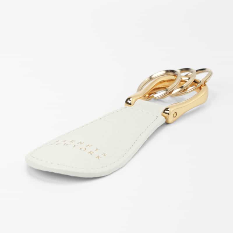 BARNEYS NEW YORK キーリング付き靴べら（ホワイト×ゴールド） WHITE