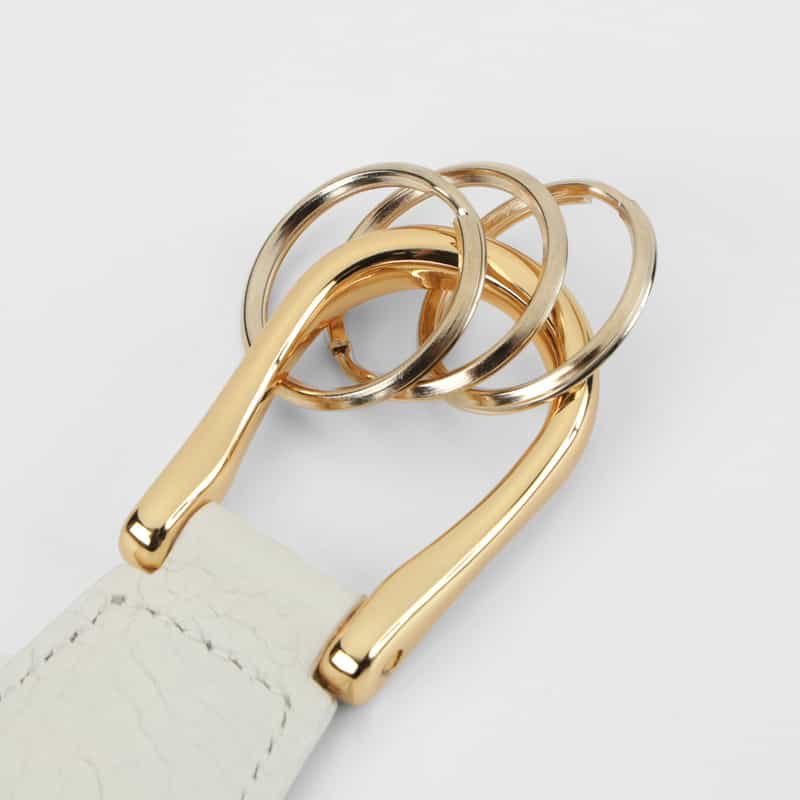 BARNEYS NEW YORK キーリング付き靴べら（ホワイト×ゴールド） WHITE