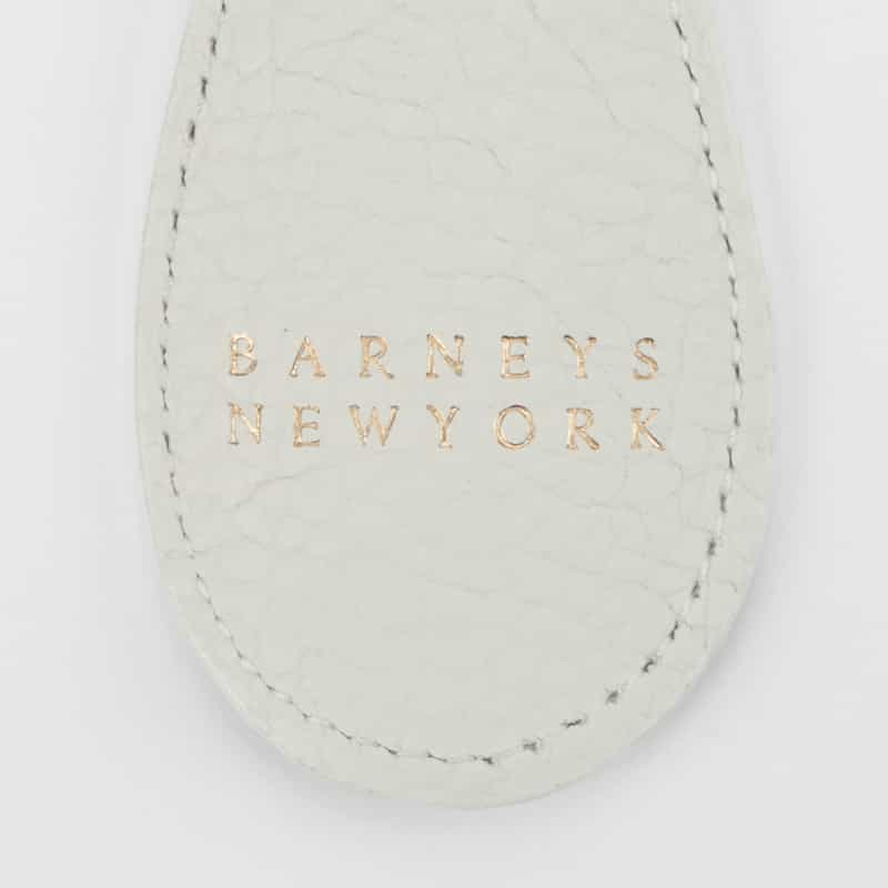 BARNEYS NEW YORK キーリング付き靴べら（ホワイト×ゴールド） WHITE