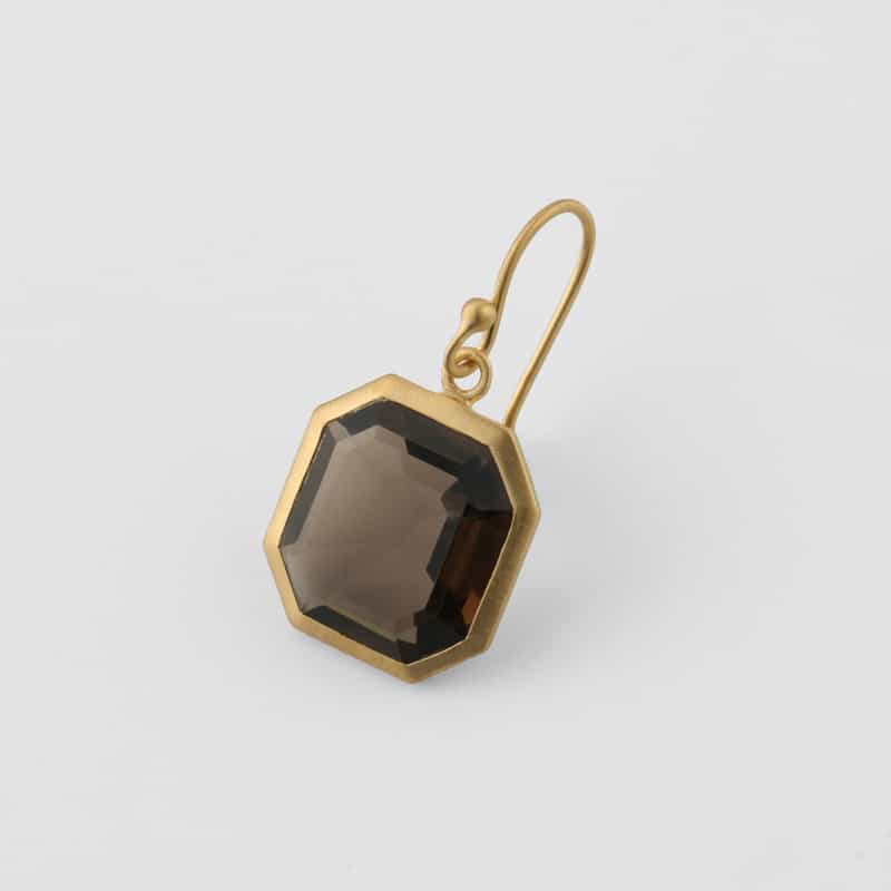 LA SOEUR LA SOEUR ＜ラ スール＞ ピアス（スモーキークォーツ） GOLD
