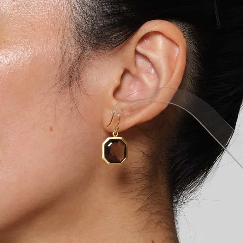 LA SOEUR LA SOEUR ＜ラ スール＞ ピアス（スモーキークォーツ） GOLD